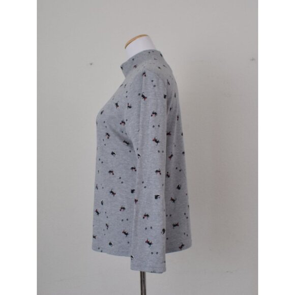 Christmas Cat Mock Neck shirt size L - Picture 2 of 10